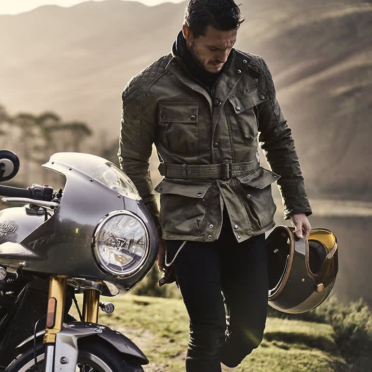 Triumph barbour leather jacket outlet